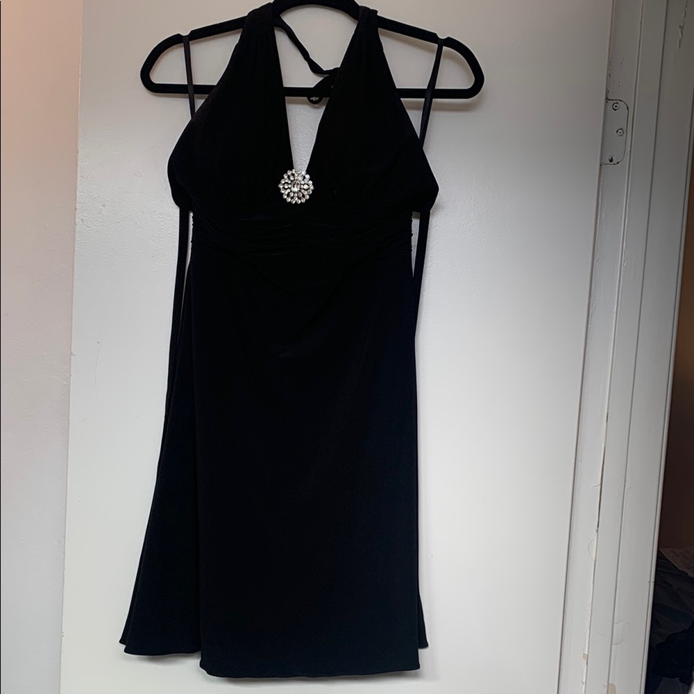 Black Halter Mini Dress